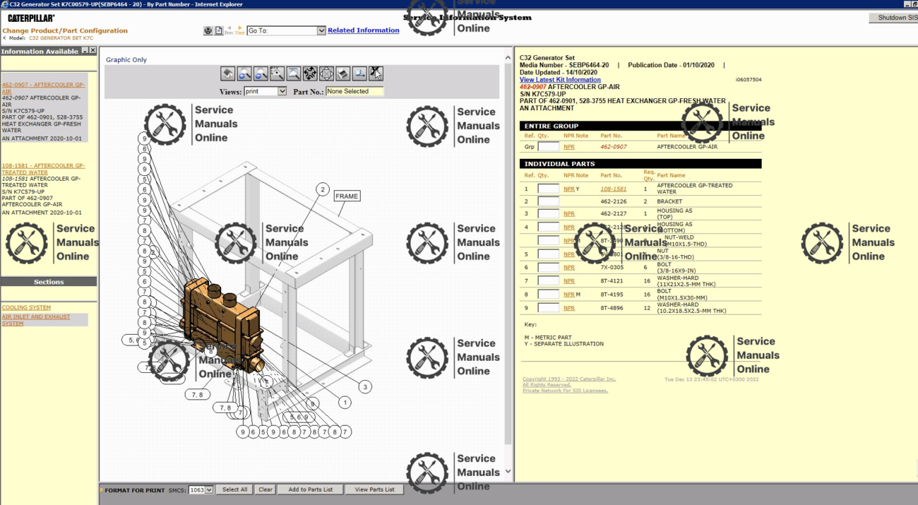 One Safe Source CAT SIS 2021 Online Access - parts catalog, service manuals, fault ...
